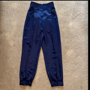 Satin high rise trousers pants